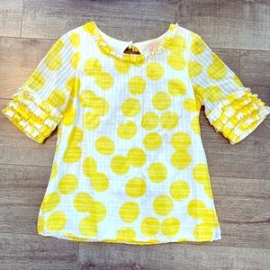Sunny yellow Lilly Pulitzer blouse / tunic - sz 8
